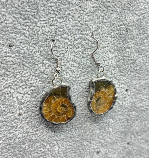 Kolczyki z amonitem