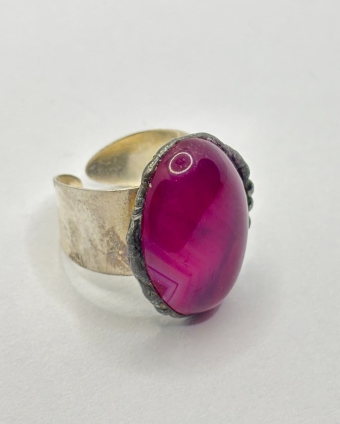 Pierścionek z agatem