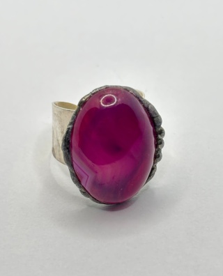 Pierścionek z agatem