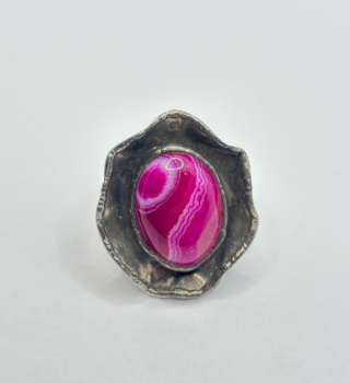 Pierścionek z agatem