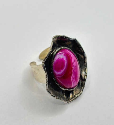 Pierścionek z agatem