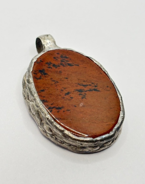 Zawieszka z obsydianem brązowym