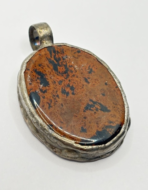 Zawieszka z obsydianem brązowym